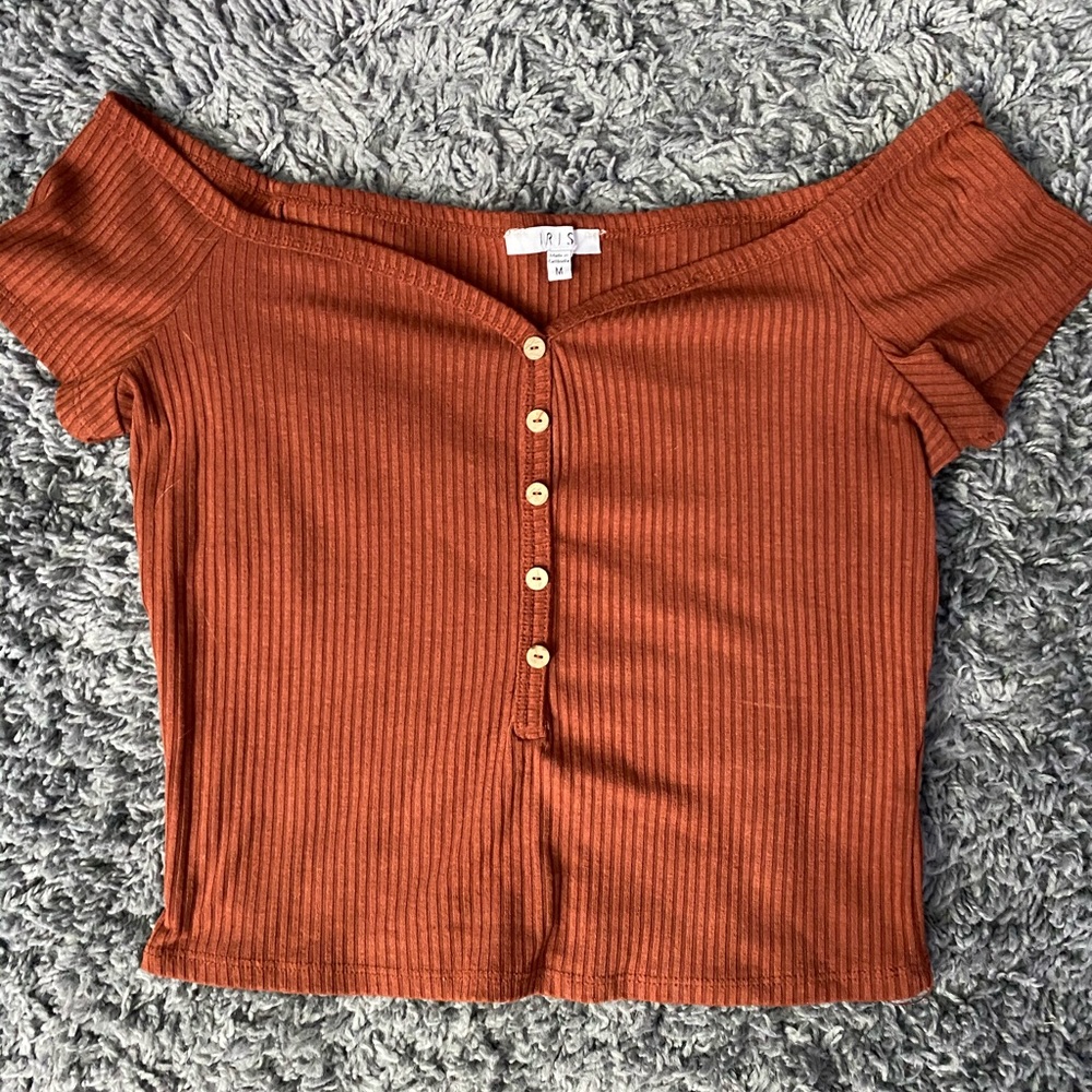 Deep orange crop top